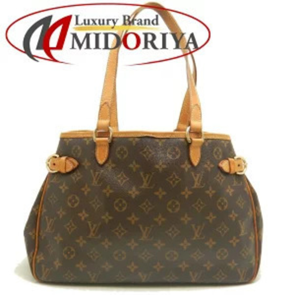 Louis Vuitton Monogram Batignolles Horizontal Tote Bag Canvas Leather Brown